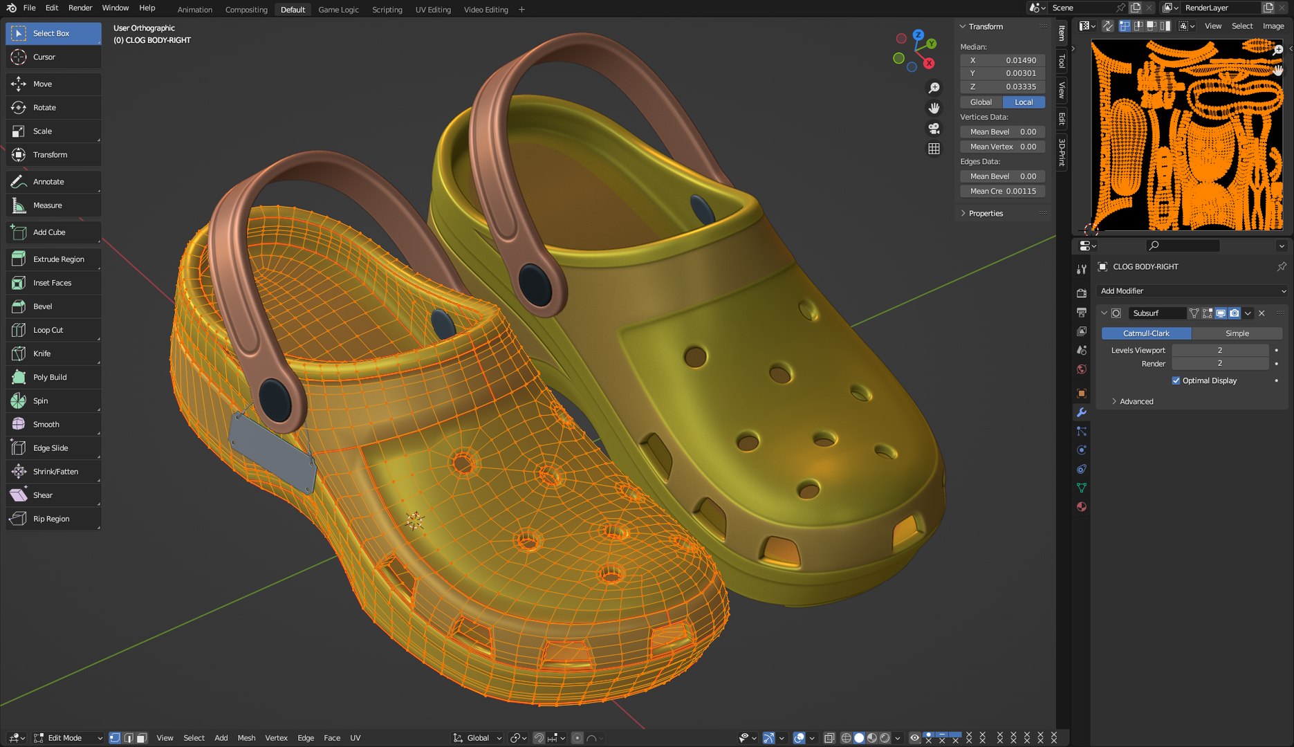 3D Garden Rubber Clogs Shoes Model - TurboSquid 2185257