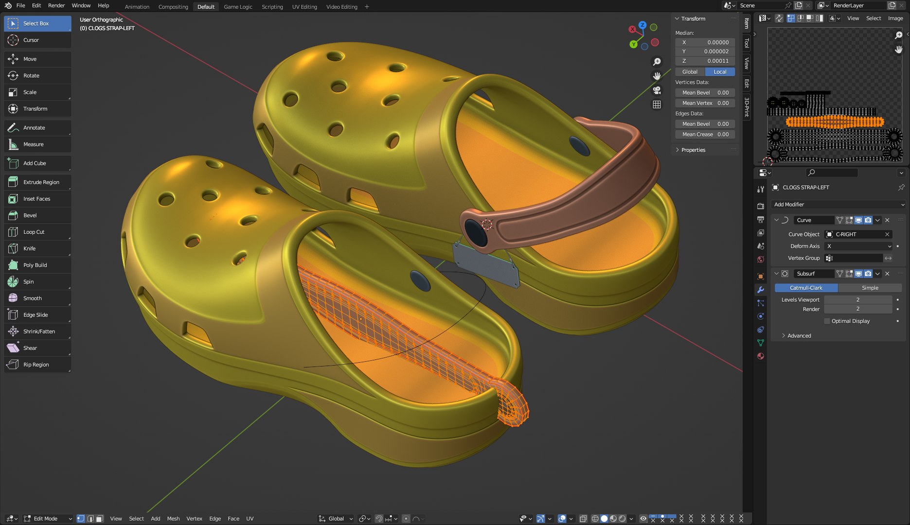 3D Garden Rubber Clogs Shoes Model - TurboSquid 2185257