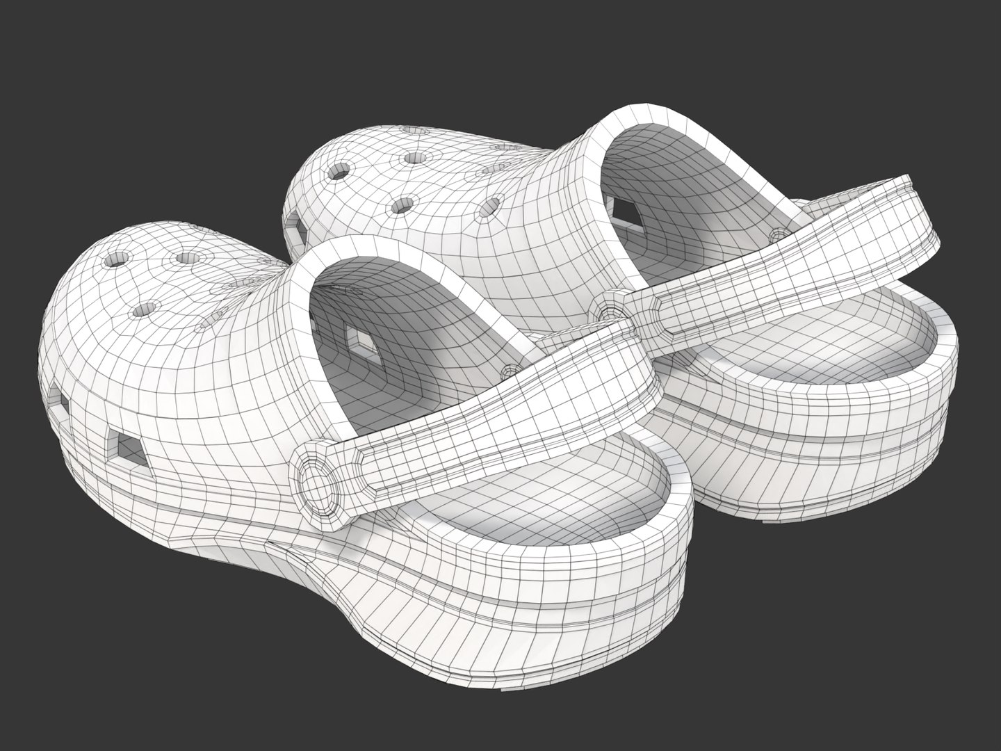 3D Garden Rubber Clogs Shoes Model - TurboSquid 2185257