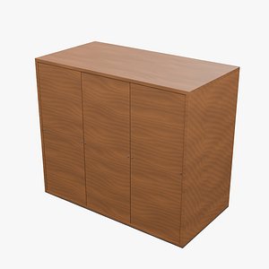 Paneled Wooden Reception Counter - 1350 x 700 x 1150 mm 3D model