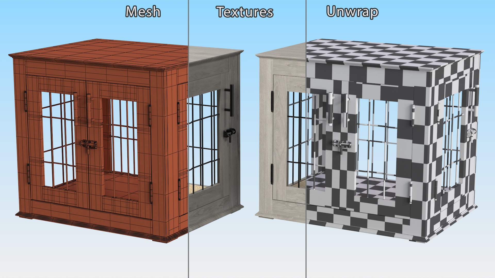 Photo inspiration: Fresh Look at Designer Dog Crate Furniture White 3D Model