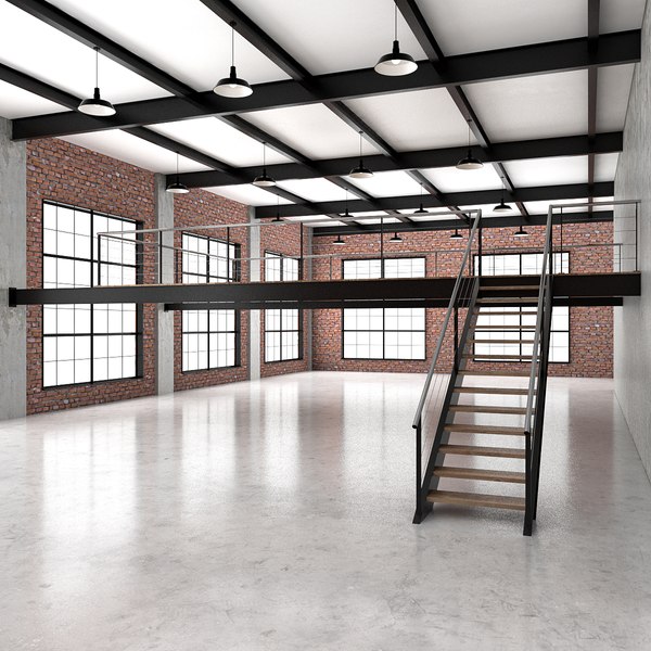 3D industrial loft office - TurboSquid 1694038