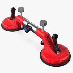 Stone Seam Setter with Dual Vacuum Cups Red 3D model