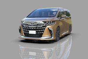 3D Toyota Alphard Vellfire modellista and GR bodykit