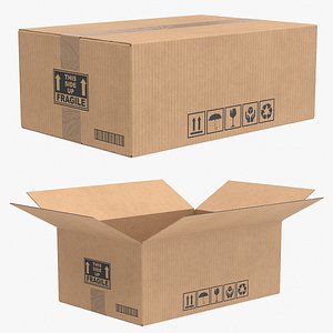 3D model Cardboard Box 2  V1 Collection