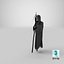 3D Grim Reaper Holding a Scythe model