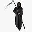 3D Grim Reaper Holding a Scythe model