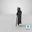 3D Grim Reaper Holding a Scythe model