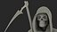 3D Grim Reaper Holding a Scythe model
