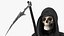 3D Grim Reaper Holding a Scythe model