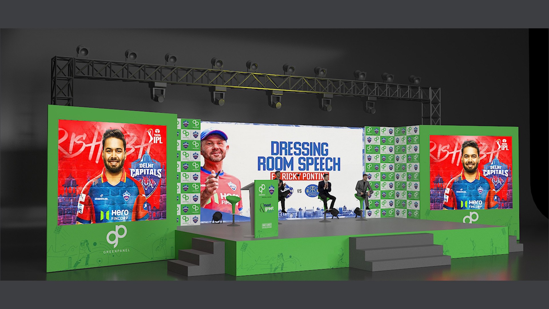 IPL STAGE 2023 For Delhi Capitals Players Model - TurboSquid 2334270