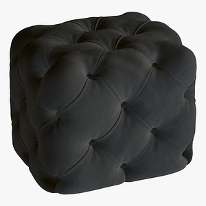 3D Pouf Chesterfield Velvet Sofa model