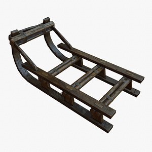 3d wooden sled