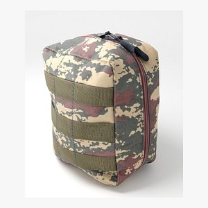 Military tactical medical first aid kit or Ammunition army pouch for soldier 3D