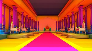 3D model raja darbar set model