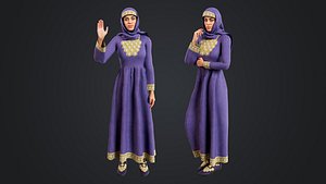 Arab Women Rigged 3D model