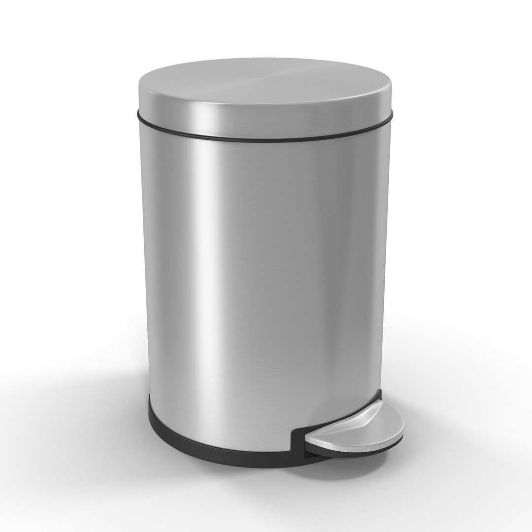 Step Garbage Can 3D Model 3D model preview