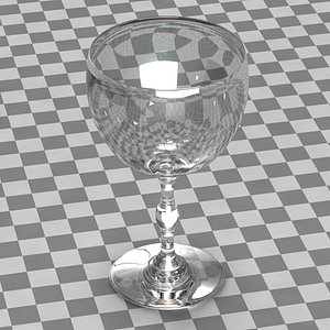 glass wine wineglass 3d model