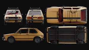3D 1984 VW Mk1 Rabbit GTi