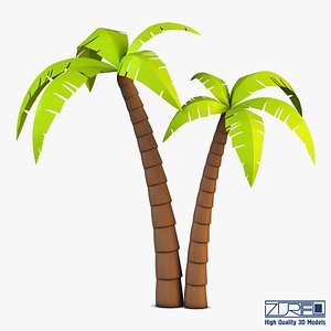 3d obj palm tree v 4