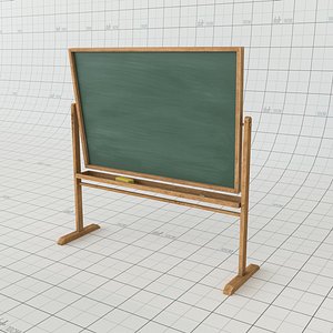 3D blackboard redshift alembic model