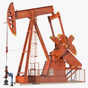 3D model Oil Well Pump Jack