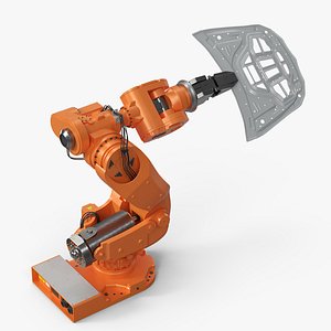ABB IRB 7600 with Gripper Car Hood Inner Panel Rigged for Cinema 4D