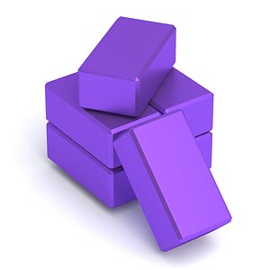 3D Yoga Blocks Purple