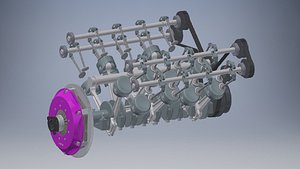 W16 crankshaft engine