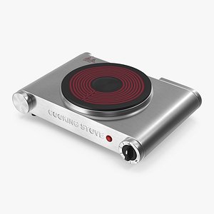 Electric Stove Single Burner Switched On