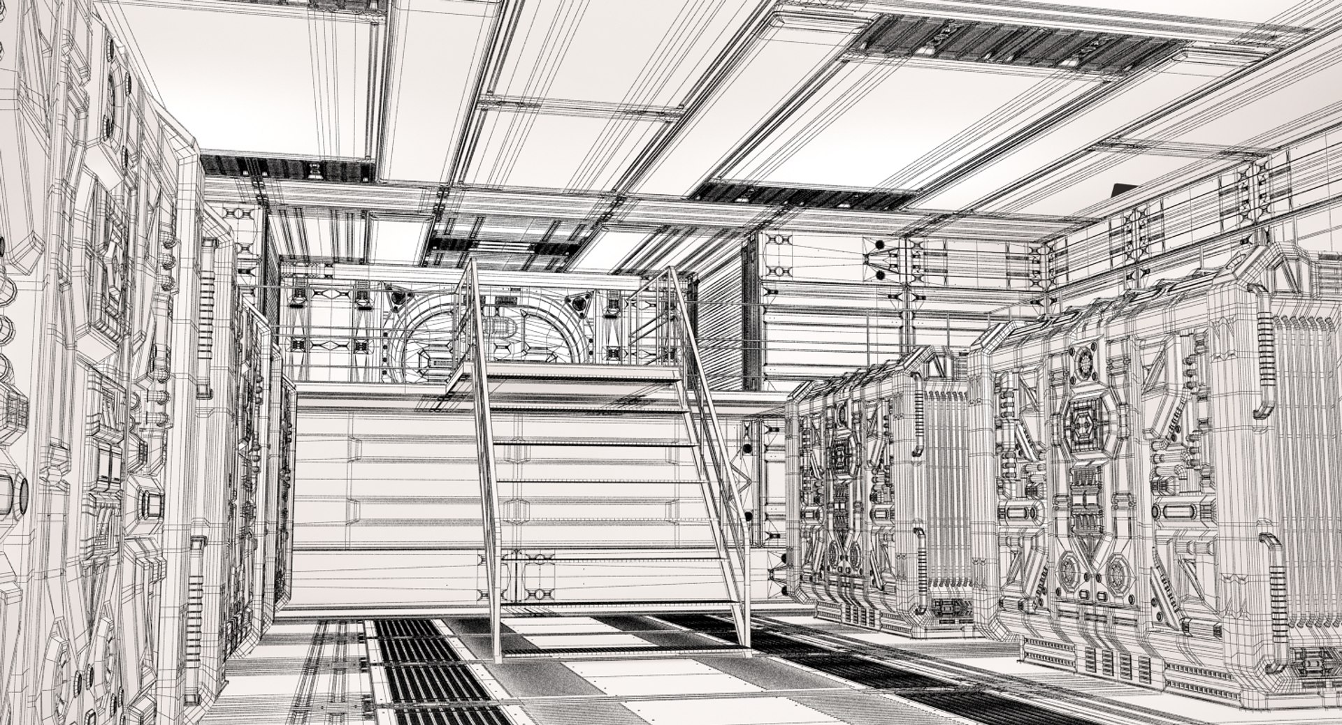 3D Sci Fi Generator Room Model - TurboSquid 1270982