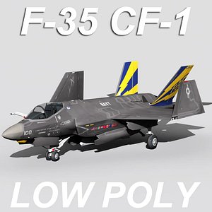 US Navy F-35 CF-1 Lightning II Low Polygon Version
