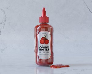 3D Tomato Sauce Bottle