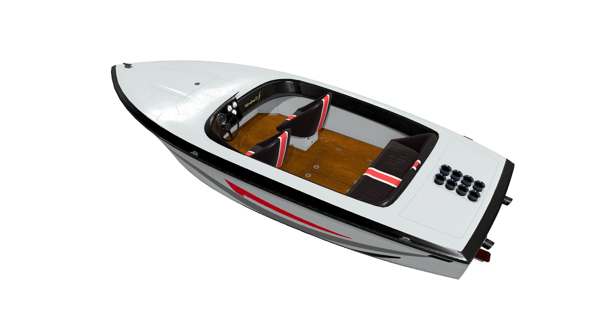 3D Speedboat Low-poly PBR Model - TurboSquid 1842551