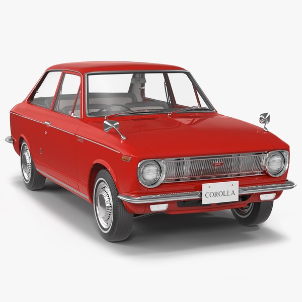3D model Japan Classic Sedan Toyota Corolla E10 1966 Red