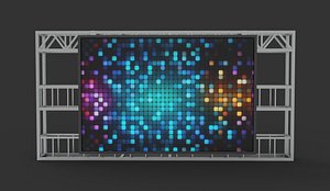 3D stadium tv led screen 3D model