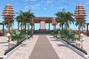 Golden Sand Beach Club Restaurant Bar 3D