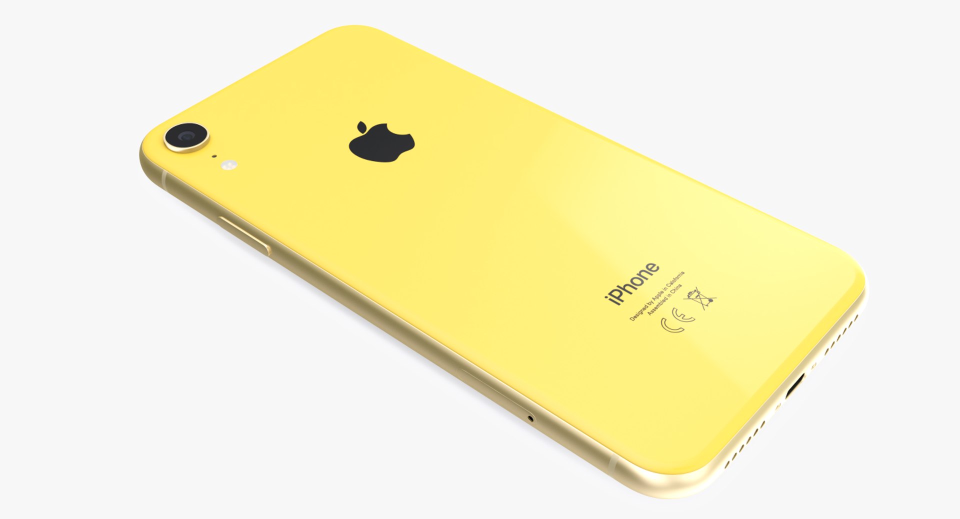 3D iphone xr yellow phones TurboSquid 1370128