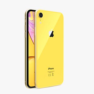 3D iphone xr yellow phones
