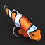 Clownfish Rigged for Maya