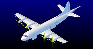 p-3c orion aircraft solid 3d model