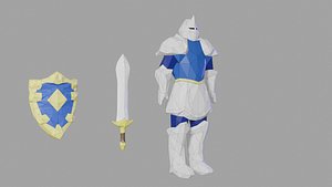 3D model Knight V1 - Low Poly 3D Model