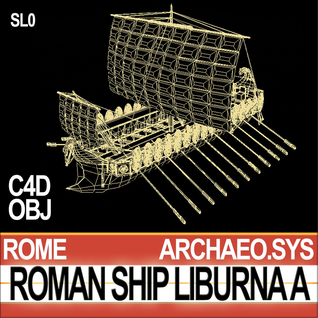 C4d Ancient Roman Ship Liburna