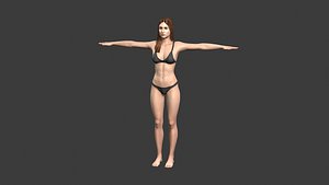 3D model character rigged unreal