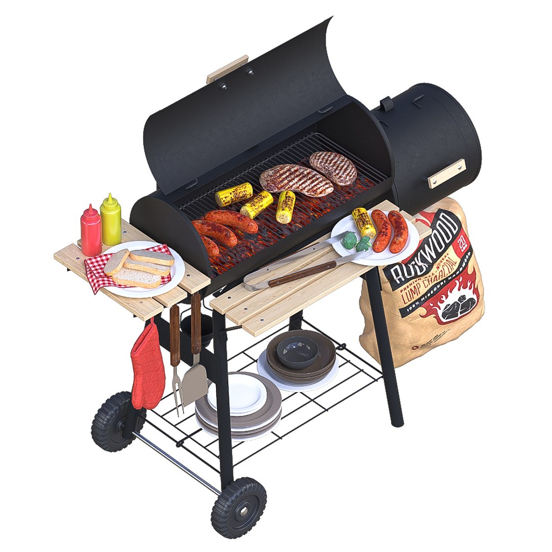 Outdoor Grill Decor 3D - TurboSquid 1408505