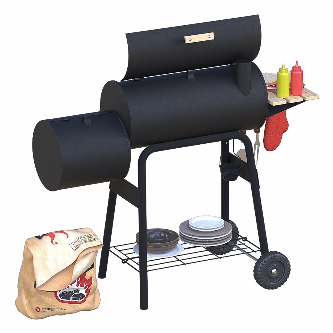 Outdoor Grill Decor 3D - TurboSquid 1408505