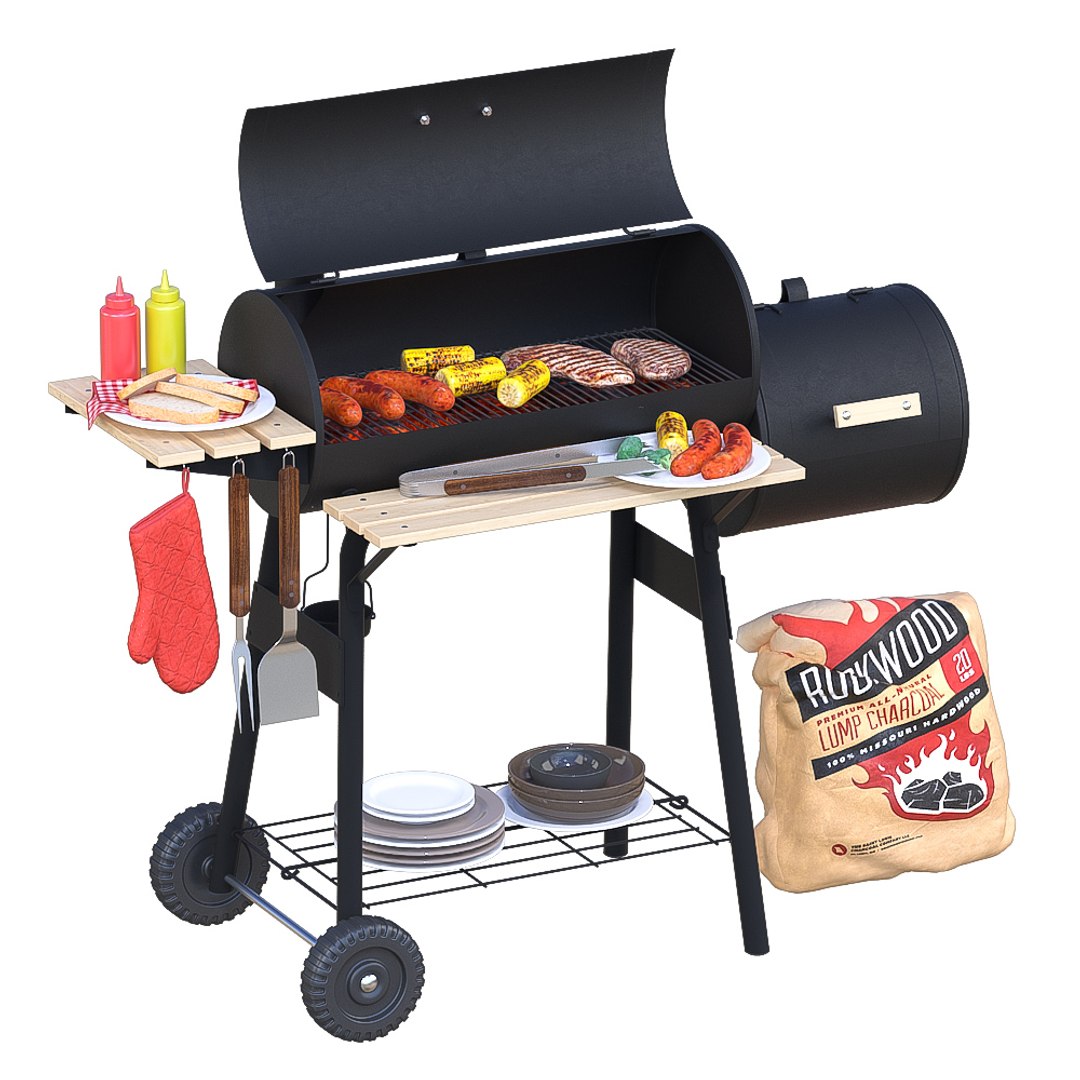 Outdoor Grill Decor 3D - TurboSquid 1408505