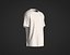 3D model Men raglan sleeve t-shirt with mesh fabric and cut and sew detailing