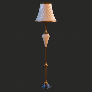 3D model vintage floor lamp pbr