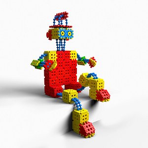 3d waffle blocks model